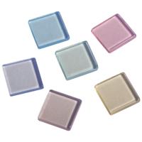 Rayher Mozaiek steentjes/tegeltjes - 205x stuks - pastel mix - 1 cm - kunststof