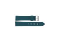 Horlogeband Universeel 1031260.24 Leder Turquoise 24mm
