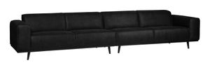 BePureHome Bank Statement 4-zits XL 372cm, Suedine - Zwart