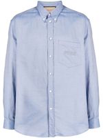 Gucci chemise en coton à logo imprimé - Bleu