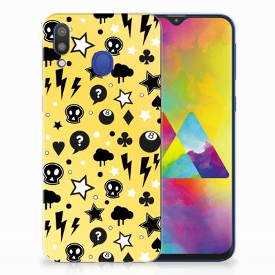 Silicone Back Case Samsung Galaxy M20 (Power) Punk Geel