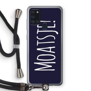Moatsje!: Samsung Galaxy A21s Transparant Hoesje met koord