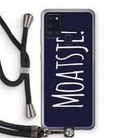 Moatsje!: Samsung Galaxy A21s Transparant Hoesje met koord