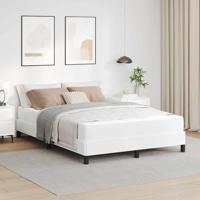 Bed met matras Zuiverwit 160 x 200 cm Kunstleer
