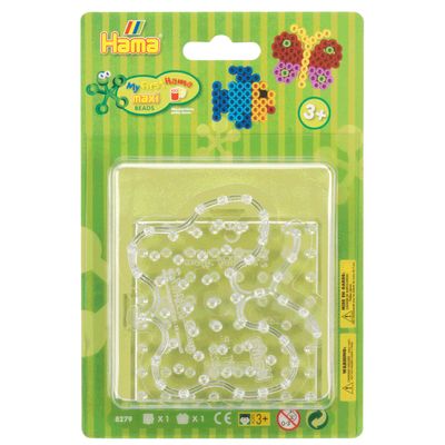 Hama strijkkralenbordjes maxi - vierkant & vlinder
