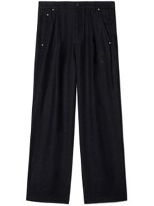 Off-White pantalon ample en lin - Noir