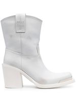 Miu Miu bottines d'inspiration western en cuir - Blanc - thumbnail