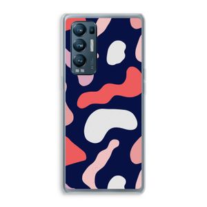 Memphis Shapes Pink: Oppo Find X3 Neo Transparant Hoesje