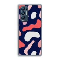 Memphis Shapes Pink: Oppo Find X3 Neo Transparant Hoesje