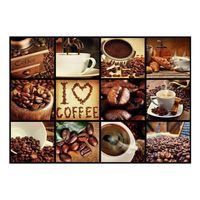 Fotobehang - Coffee Collage 100x70cm - Vliesbehang - thumbnail