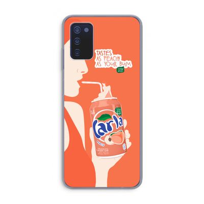 Peach please!: Samsung Galaxy A03s Transparant Hoesje