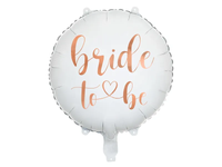 Bride To Be Folieballon Wit Rosegoud (45cm) - thumbnail