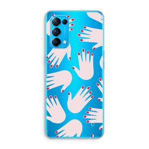 Hands pink: Oppo Find X3 Lite Transparant Hoesje