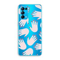 Hands pink: Oppo Find X3 Lite Transparant Hoesje
