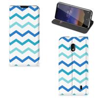 Nokia 2.2 | Hoesje met Magneet | Zigzag Blauw