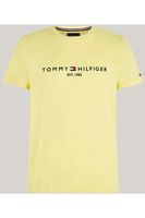 Tommy Hilfiger Regular Fit T-Shirt ronde hals geel, Effen