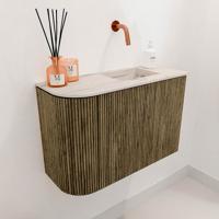 Toiletmeubel Mondiaz Joya Dlux | 61.6 cm | Meubelkleur Dusk | Faye wastafel Nata Wasbak Rechts | Zonder kraangat(en)