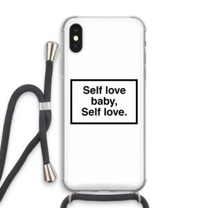 Self love: iPhone XS Transparant Hoesje met koord