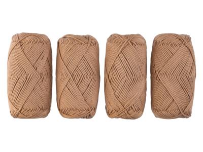 crelando Katoengaren set 4 x 50 g (Zandkleurig)