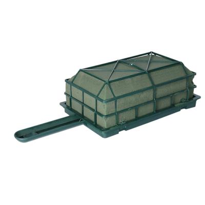 HBX Natural Living steekschuim/oase boekethouder - groen - L21 x B11 x H8 cm - foam - rechthoekig