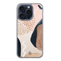 iPhone 15 Pro hybride hoesje - Abstract dots iPhone 15 Pro hybride hoesje - Abstract dots