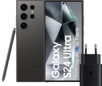 Samsung Galaxy S24 Ultra 512GB Zwart 5G + Samsung Snellader 25 Watt Zwart - thumbnail