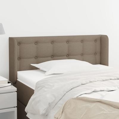 Hoofdbord met randen 103x16x78/88 cm stof taupe