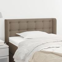 Hoofdbord met randen 103x16x78/88 cm stof taupe