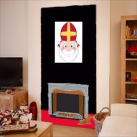 Kartonnen Sinterklaas poster 42 cm   -