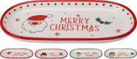 Bord ovaal kerst 255mm 2ass kerstversiering - Nampook