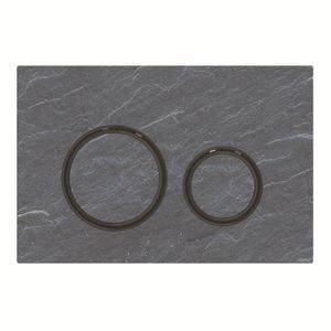 Bedieningsplaat Geberit Sigma 50 Round voor 2-toets Spoeling Zwart Chroom / Mustang Leisteen