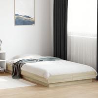 Bedframe met LED-verlichting sonoma eikenkleurig 75x190 cm