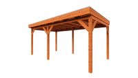 Trendhout Overkapping Casa 545x330 cm- Plat dak- Onbehandeld lariks Douglas hout- Trendhout
