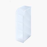 2 stks multifunctionele 4 grid Desktop pennenhouder Office school opslag geval duidelijk plastic vak Desk potlood organisator (witte diagonale invoege
