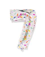 HEMA Folieballon cijfer 7 60cm confetti (oudroze)