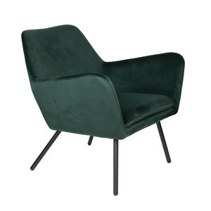 Bon fauteuil Luzo velvet groen