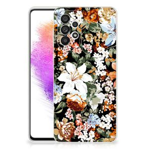 TPU Case voor Samsung Galaxy A73 5G Dark Flowers