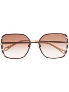 Chloé Eyewear lunettes de soleil Benjamine à monture oversize - Marron