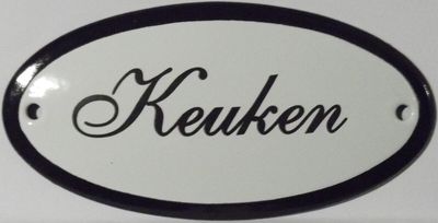 Deurbordje ovaal Keuken