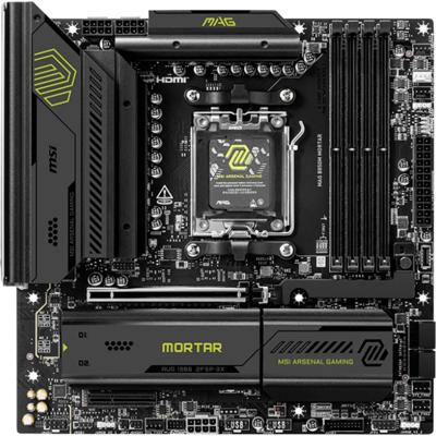 MSI 7E61-001R Moederbord Socket AMD AM5 Vormfactor Micro-ATX Moederbord chipset AMD® B850
