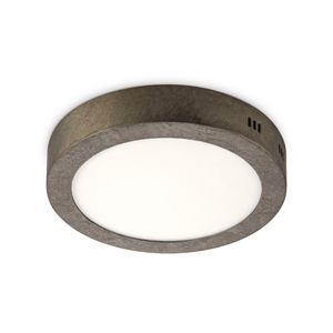 Light depot - LED plafondlamp Ska 22,5 rond - burned metal - Outlet