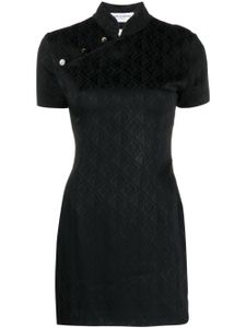 Marine Serre robe courte Moon Diamant en jacquard - Noir