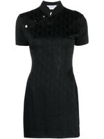 Marine Serre robe courte Moon Diamant en jacquard - Noir