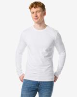 HEMA Heren T-shirt Slim Fit Wit (wit)