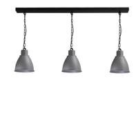 Masterlight Stoere eettafel hanglampIndustria 3x27 3-lichts zwart met betongrijs - 2007-00-00-K-130-3