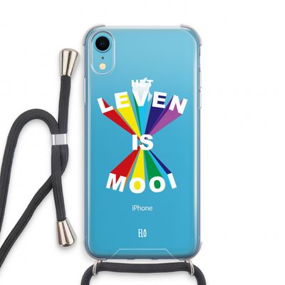 Het Leven Is Mooi: iPhone XR Transparant Hoesje met koord