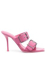 Alexander McQueen sandales en cuir à boucle 100 mm - Rose