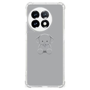 OnePlus 11 Stevig Bumper Hoesje Grijs Baby Olifant