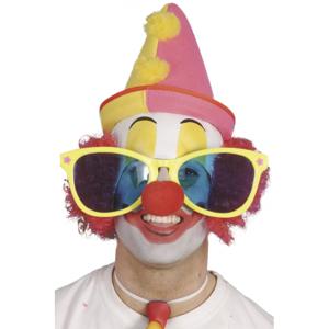 Carnaval verkleed Clowns bril - verkleedbrillen - groot formaat - fun artikel