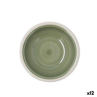 Diep bord Quid Calypso Groen Keramisch Ø 21,5 cm (12 Stuks)